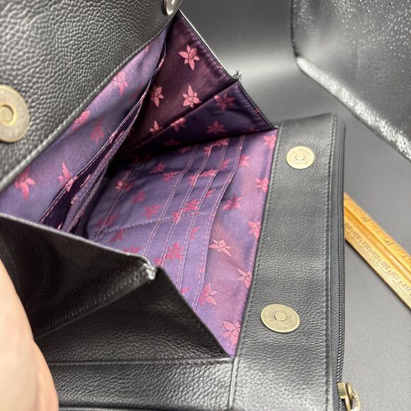 Anuschka Leather Hand Painted Dragonflies & Sunflowers Handbag - Picture 5 of 16